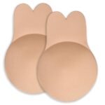 Anubhav Janni Silicone Nipple Cover Bra Pads Women Push Up Lifter Covers Adhesive Reusable Sticky Invisible Breast Beige Women's Girls Strapless Instant Lift Backless up Self Wire Free (1 Pair)