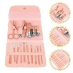 Anubhav Janni 16 In 1 Manicure Kit Orange Set Professional Pedicure Women Men Stainless Steel Nail Clippers Tools Household Facial Care Travel Case Complete Clippers File Home (Pack Of 1 Pcs) - Image 7