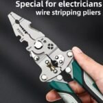 Anubhav Janni Green Folding Wire Stripper Multifunction Stainless Steel Crimping Tool Cutter Crimper Cable Stripper Wiring Tools Hand Tool Foldable Stripping Crimper (Pack Of 1 Pcs) - Image 3