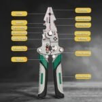 Anubhav Janni Green Folding Wire Stripper Multifunction Stainless Steel Crimping Tool Cutter Crimper Cable Stripper Wiring Tools Hand Tool Foldable Stripping Crimper (Pack Of 1 Pcs) - Image 4