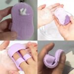 Anubhav Janni Silicone Face Scrubber Pad Brush Pore Cleaning Facial Men Women Gentle Deep Cleansing Bathing Finger Grip Soft Exfoliating Brush Manual Pads Scrubbers Tool Massage (Set Of 2 Pcs) - Image 3