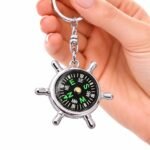 Anubhav Janni Compass Keychain Perpetual Calendar Stainless Steel Pocket Size Rotating Date Finder Key Ring Vintage Metal Women Gift Travel Pocket Keyring Trecking Camping Car (Pack Of 1 Pcs)