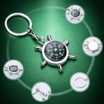 Anubhav Janni Compass Keychain Perpetual Calendar Stainless Steel Pocket Size Rotating Date Finder Key Ring Vintage Metal Women Gift Travel Pocket Keyring Trecking Camping Car (Pack Of 1 Pcs) - Image 2
