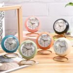Anubhav Janni Alarm Clock Fancy Blue Clocks Retro Backlight Cute Simple Design Desk Powered Alloy Steel Round Sleepers Study Table Bed Room Home Office Kids Bedroom Travel (Pack Of 1 Pcs) - Image 7
