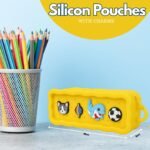 Anubhav Janni Cute Pencil Pouch Pencil Pouch For School Girls Cute Zipper Case With Charms Silicone Soft Rubber Stationery Box Kids and Stationary (Pack Of 1 Pcs) - Image 3