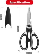 Anubhav Janni Kitchen Scissor Katar Scissors Multi Purpose Stainless Steel Shears with Bottle Opener Heavy Duty Food Scissors For Meat Fish Blades Cutting Vegetables Herbs (Pack Of 1 Pcs) - Image 3