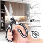 Anubhav Janni Kitchen Scissor Katar Scissors Multi Purpose Stainless Steel Shears with Bottle Opener Heavy Duty Food Scissors For Meat Fish Blades Cutting Vegetables Herbs (Pack Of 1 Pcs) - Image 4