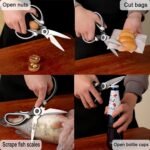 Anubhav Janni Kitchen Scissor Katar Scissors Multi Purpose Stainless Steel Shears with Bottle Opener Heavy Duty Food Scissors For Meat Fish Blades Cutting Vegetables Herbs (Pack Of 1 Pcs) - Image 9