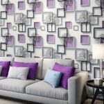 Anubhav Janni Purple Square Foil Marble Peel and Stick Wallpaper Luxury Marble Design For Walls Removable And Easy to Apply Ideal For Home Office Kitchen And Bathroom (Pack Of 1 Pcs) - Image 2
