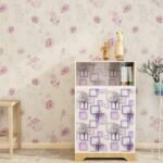 Anubhav Janni Purple Square Foil Marble Peel and Stick Wallpaper Luxury Marble Design For Walls Removable And Easy to Apply Ideal For Home Office Kitchen And Bathroom (Pack Of 1 Pcs) - Image 5