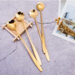 Anubhav Janni Golden Spoon Set Set Coffee Spoon Dessert Spoons Cutlery Kitchen Tableware Stainless Steel Gold Teaspoons Desserts Reusable Tea Scoops Kitchen House Cafe Or Bar (Set Of 4 Pcs) - Image 7