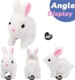 Anubhav Janni Walking Rabbit Hopping Bunny Toy Sounds Jumping Wiggling Ears Twitching Mouth Nose Educational Interactive Baby Kids Electric Plush Ear Movement Gift Birthday (Pack Of 1 Pcs) - Image 6