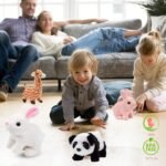 Anubhav Janni Walking Rabbit Hopping Bunny Toy Sounds Jumping Wiggling Ears Twitching Mouth Nose Educational Interactive Baby Kids Electric Plush Ear Movement Gift Birthday (Pack Of 1 Pcs) - Image 7