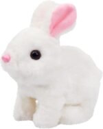 Anubhav Janni Walking Rabbit Hopping Bunny Toy Sounds Jumping Wiggling Ears Twitching Mouth Nose Educational Interactive Baby Kids Electric Plush Ear Movement Gift Birthday (Pack Of 1 Pcs) - Image 8
