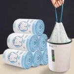 Anubhav Janni Garbage Bags Roll Bag Heavy Duty Small Trash with Detachable Drawstring Leak Proof Dustbin Liners Wet Dry Waste Strong Kitchen Bathroom Heavy Duty Drawstring (Pack Of Pcs, 50 Pcs)