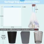 Anubhav Janni Garbage Bags Roll Bag Heavy Duty Small Trash with Detachable Drawstring Leak Proof Dustbin Liners Wet Dry Waste Strong Kitchen Bathroom Heavy Duty Drawstring (Pack Of Pcs, 50 Pcs) - Image 4