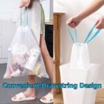 Anubhav Janni Garbage Bags Roll Bag Heavy Duty Small Trash with Detachable Drawstring Leak Proof Dustbin Liners Wet Dry Waste Strong Kitchen Bathroom Heavy Duty Drawstring (Pack Of Pcs, 50 Pcs) - Image 6