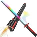 Anubhav Janni Realistic Smoke Sword Talvar LED Spark Effects Light Katana Sound  Anime Cosplay Prop Effects Parties Collectors Display Toy Colorful Gradient Blade Spray System (Pack Of 1 Pcs)