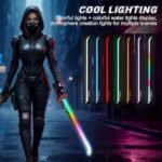Anubhav Janni Realistic Smoke Sword Talvar LED Spark Effects Light Katana Sound  Anime Cosplay Prop Effects Parties Collectors Display Toy Colorful Gradient Blade Spray System (Pack Of 1 Pcs) - Image 8