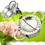 Anubhav Janni Steel Momos Maker Small Stainless Dumpling Gujiya Mould Press Manual Dough Cutter Sealer Momos Ghughra Silver Samosa Home Kitchen Set Dumplings Samosa (Pack Of 1 Pcs) - Image 3