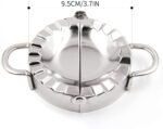 Anubhav Janni Steel Momos Maker Small Stainless Dumpling Gujiya Mould Press Manual Dough Cutter Sealer Momos Ghughra Silver Samosa Home Kitchen Set Dumplings Samosa (Pack Of 1 Pcs) - Image 8