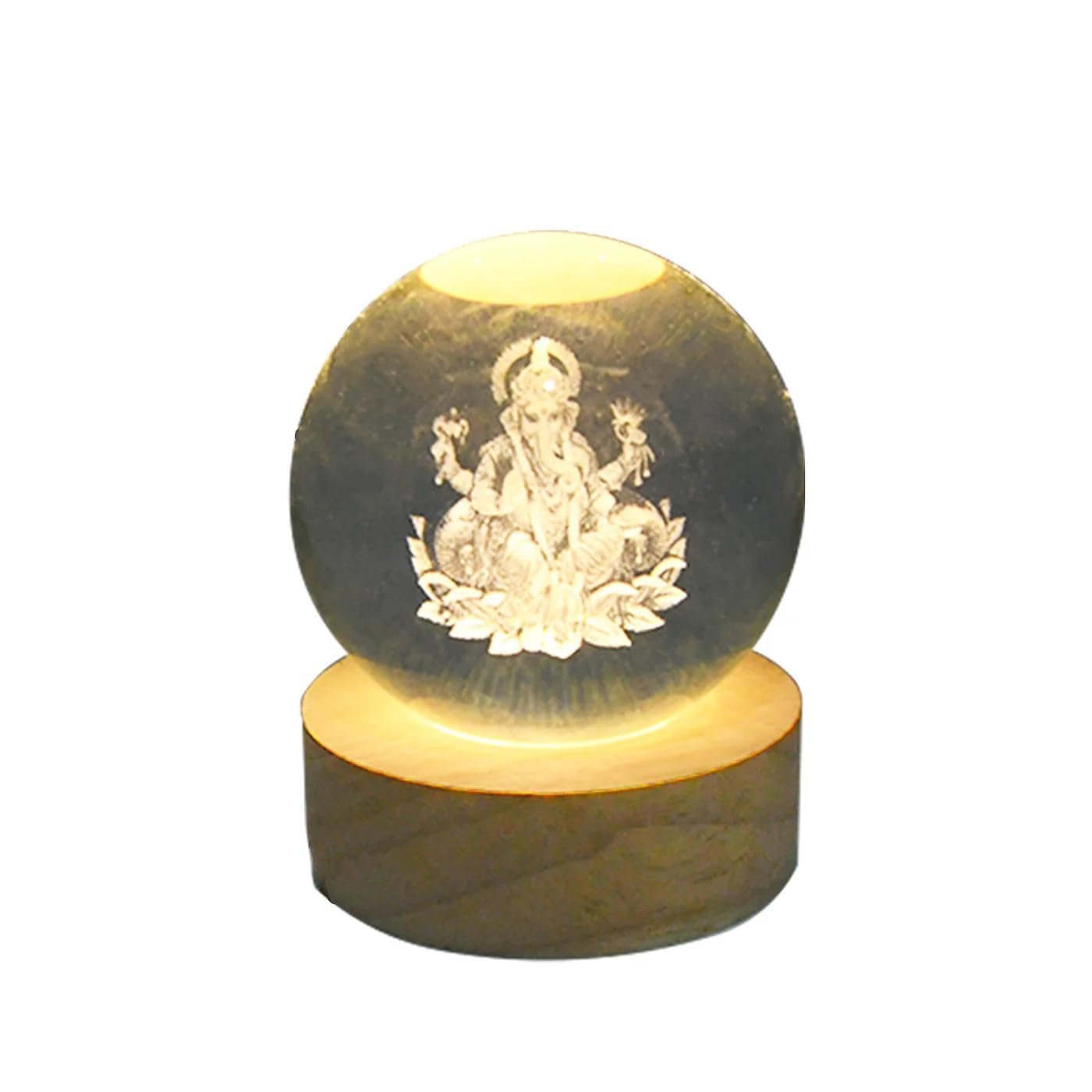 Anubhav Janni Galaxy Ball Ganesh 3D Crystal Night Light Lamp Bedroom Decor Ideal Birthday Gift Teens Boys And Girls Office Kids Bedroom Solar Ganesha Colorful Led Crystel Home (Pack Of 1 Pcs) Anubhav Janni Galaxy Ball Ganesh 3D Crystal Night Light Lamp Bedroom Decor Ideal Birthday Gift Teens Boys And Girls Office Kids Bedroom Solar Ganesha Colorful Led Crystel Home (Pack Of 1 Pcs) - Image 1
