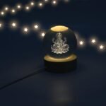 Anubhav Janni Galaxy Ball Ganesh 3D Crystal Night Light Lamp Bedroom Decor Ideal Birthday Gift Teens Boys And Girls Office Kids Bedroom Solar Ganesha Colorful Led Crystel Home (Pack Of 1 Pcs) - Image 4