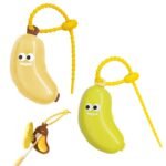 Anubhav Janni Banana Toothbrush Cover Holder Built in Toothpaste Dispenser Clip on Travel Peel Design Portable Bathroom Organizer Home Office Head Cover Protector Case Travel (Pack Of 1 Pcs)