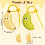 Anubhav Janni Banana Toothbrush Cover Holder Built in Toothpaste Dispenser Clip on Travel Peel Design Portable Bathroom Organizer Home Office Head Cover Protector Case Travel (Pack Of 1 Pcs) - Image 2