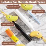 Anubhav Janni Banana Toothbrush Cover Holder Built in Toothpaste Dispenser Clip on Travel Peel Design Portable Bathroom Organizer Home Office Head Cover Protector Case Travel (Pack Of 1 Pcs) - Image 4