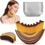 Anubhav Janni Lymphatic Contour Face Brush Soft Bristle Drainage Facial Massage Tool For Jawline Chin Neck Sculpting Depuffing Skincare Travel Case Massager Reduces Puffiness (Pack Of 1 Pcs)