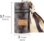 Anubhav Janni Mini Leather Keychain Bag Multipurpose Travel Keyring Car Scotty Bikes Home Lipstick Lip Balm Coin Organizer Portable Makeup Storage Holder Women Girl Lipstick (Pack Of 1 Pcs) - Image 2