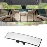 Anubhav Janni Car Panoramic Rear Mirror Wide Angle View Car Clip On Interior Extension Adjustable Rearview Mirror Universal Convex HD Anti Glare and Reduce Blind Spot (Pack Of 1 Pcs)