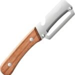 Anubhav Janni 3 In 1 Vegetable Peeler Knife Premium Kitchen With Stainless Steel Blade Wooden Handle Multi Purpose Peeling Tool Fruits Vegetables Bottle Opener Function Opener (Pack Of 1 Pcs)