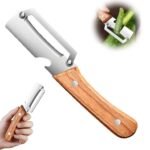 Anubhav Janni 3 In 1 Vegetable Peeler Knife Premium Kitchen With Stainless Steel Blade Wooden Handle Multi Purpose Peeling Tool Fruits Vegetables Bottle Opener Function Opener (Pack Of 1 Pcs) - Image 3