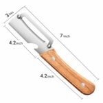 Anubhav Janni 3 In 1 Vegetable Peeler Knife Premium Kitchen With Stainless Steel Blade Wooden Handle Multi Purpose Peeling Tool Fruits Vegetables Bottle Opener Function Opener (Pack Of 1 Pcs) - Image 6