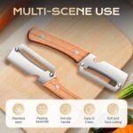 Anubhav Janni 3 In 1 Vegetable Peeler Knife Premium Kitchen With Stainless Steel Blade Wooden Handle Multi Purpose Peeling Tool Fruits Vegetables Bottle Opener Function Opener (Pack Of 1 Pcs) - Image 8