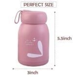 Anubhav Janni Rabbit Water Bottle 330ml Kids Cartoon Design Lightweight School With Handle Compact Easy To Carry Drinking For Little Print Glass BPA Free Cute School Travel (Pack Of 1 Pcs) - Image 2