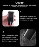 Anubhav Janni Small 2 In 1 Hair Color Stick Comb For White Coverage Waterproof Sweat Proof Dye Easy to Use Applicator Quick Root Touch Up Men Women Temporary Pen Black Instant (Pack Of 1 Pcs) - Image 4