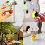 Anubhav Janni Mini Magnetic Pots Ceramic Vase Fridge Magnets Small Strong Hold Decorative Kitchen Office Home Decor Magnet For Home Of Resin Kitchen (Pack Of 1 Pcs, 8 Pcs) - Image 5