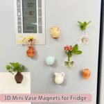 Anubhav Janni Mini Magnetic Pots Ceramic Vase Fridge Magnets Small Strong Hold Decorative Kitchen Office Home Decor Magnet For Home Of Resin Kitchen (Pack Of 1 Pcs, 8 Pcs) - Image 7