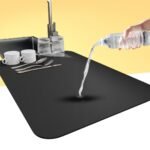 Anubhav Janni 40*60 Dish Mat Big Drying Kitchen Counter Flat Rectangular Absorbent Non Slip Rubber Backing Coffee Bar Placemat Thickness Grams Large Mats Kitchen Counter Drying (Pack Of 1 Pcs)