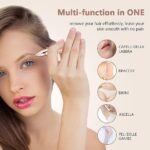Anubhav Janni Jari Trimmer Rechargeable Facial Hair Removal Women Usb Waterproof Remover Nose Face Armpit Chin Full Body Best Gift Eyebrow Upper Lip With Replaceable Heads Face (Pack Of 1 Pcs) - Image 2