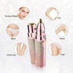 Anubhav Janni Jari Trimmer Rechargeable Facial Hair Removal Women Usb Waterproof Remover Nose Face Armpit Chin Full Body Best Gift Eyebrow Upper Lip With Replaceable Heads Face (Pack Of 1 Pcs) - Image 4