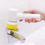 Anubhav Janni 5 In 1 Magic Brush in Electric Multifunctional Cleaning Heads Charging Cord Home Kitchen Tiles Carpet Sink Wash Basin Bath Shower Wall Bathtub Toilet Window (Pack Of 1 Pcs) - Image 2