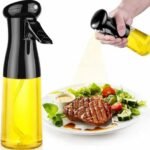 Anubhav Janni Glass Oil Bottle 220 Ml Dispenser Spray Bottle Refillable Food Grade Vinegar Sprayer Bottles For Kitchen Olive Mister Cooking Kitchen Mist Salad Grilling Roasting (Pack Of 1 Pcs)