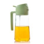 Anubhav Janni Galss Oil Bottle 500 Ml Glass Sprayer Dispenser Bottle Capacity Leak Proof Pouring Spout Kitchen Cooking Capacity Refillable Tool Frying Dispenser Oil Cooking (Pack Of 1 Pcs)