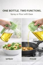Anubhav Janni Galss Oil Bottle 500 Ml Glass Sprayer Dispenser Bottle Capacity Leak Proof Pouring Spout Kitchen Cooking Capacity Refillable Tool Frying Dispenser Oil Cooking (Pack Of 1 Pcs) - Image 3