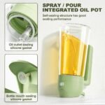Anubhav Janni Galss Oil Bottle 500 Ml Glass Sprayer Dispenser Bottle Capacity Leak Proof Pouring Spout Kitchen Cooking Capacity Refillable Tool Frying Dispenser Oil Cooking (Pack Of 1 Pcs) - Image 5