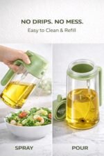 Anubhav Janni Galss Oil Bottle 500 Ml Glass Sprayer Dispenser Bottle Capacity Leak Proof Pouring Spout Kitchen Cooking Capacity Refillable Tool Frying Dispenser Oil Cooking (Pack Of 1 Pcs) - Image 6